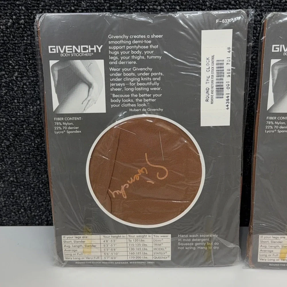 Lot of 2 Givenchy Body Smoothers Pantyhose‎ Stately Le Paris Tango Style 518 NIP
